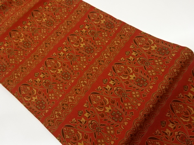 更紗模様織出し名古屋帯